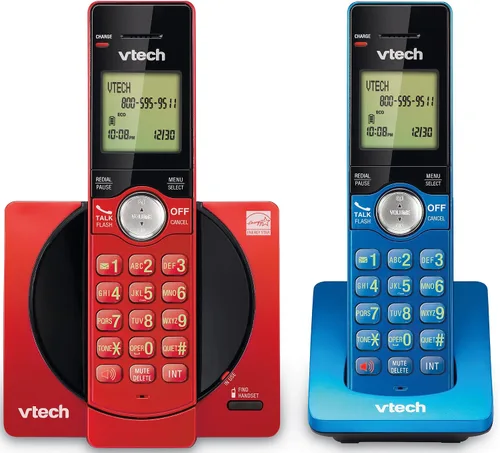 Miniatura 13 de VTech Teléfono inalámbrico de 3 auriculares para el hogar con identificador de llamadas/llamada en espera, teléfonos de línea fija, teclado