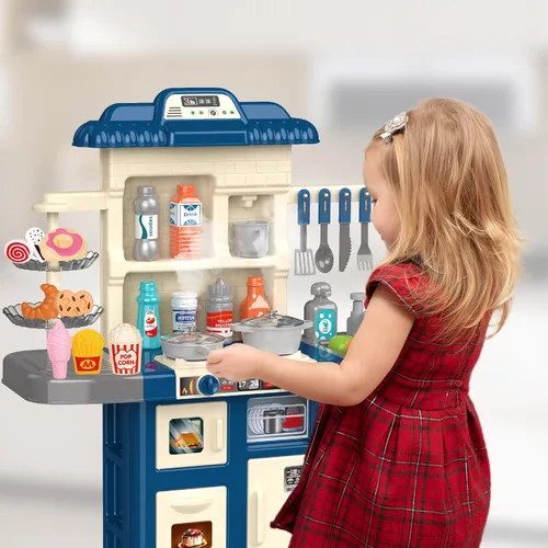 Miniatura 4 de Doloowee Juego de cocina para niños, juguete de cocina para niños pequeños de 3 a 5 años con más de 40 accesorios, juego de cocina de juguete