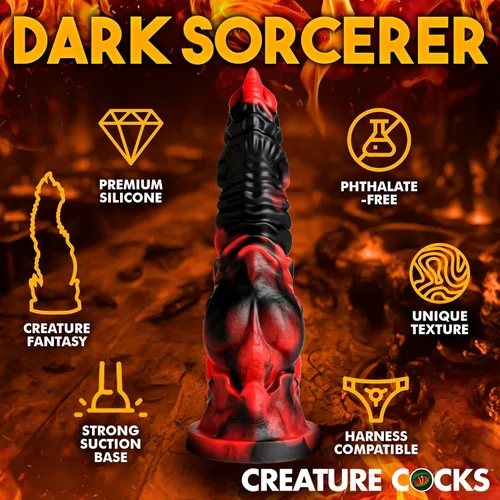 Miniatura 5 de CREATURE COCKS Mephisto - Consolador de silicona para hombres, mujeres y parejas. Consolador de fantasía, silicona de alta calidad. Base de ventosa