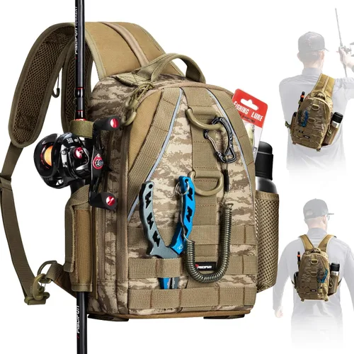 Miniatura 17 de Piscifun Travel X - Bolsa de almacenamiento de pesca resistente al agua para hombres y mujeres, mochila multifuncional de almacenamiento de aparejos