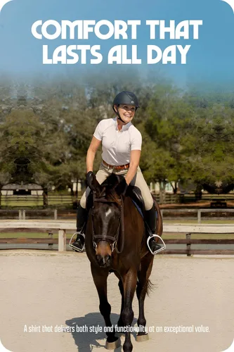 Miniatura 9 de Equinavia Ingrid Equestrian Show - Camisa de manga corta con paneles de malla refrescante para mujer