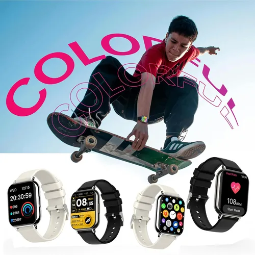 Miniatura 6 de Q&F Tech C7Pro - Reloj inteligente para seguimiento de salud y fitness, presión arterial y oxígeno/frecuencia cardíaca, sueño, deportes, llamada
