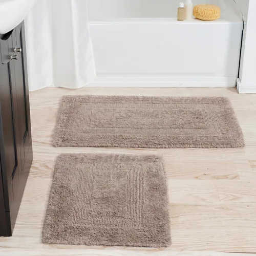 Miniatura 11 de Lavish Home Bathroom Rugs Set - 2-Piece Cotton Bathroom Mat Set, Machine Washable Standard & Large Bath Mats for Washroom, Kitchen, or Laundry Room