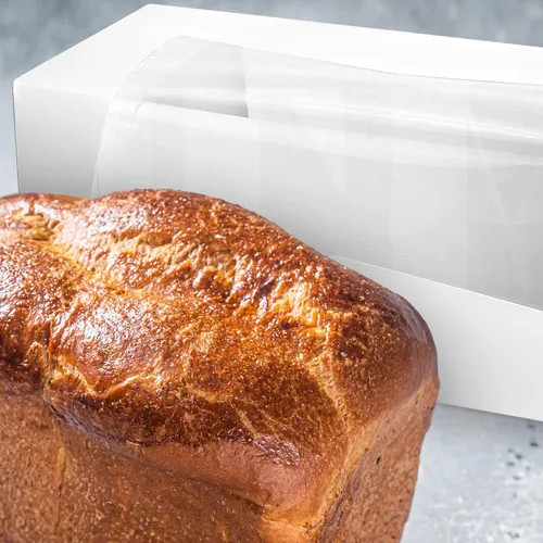 Miniatura 3 de MT Products - Caja blanca de cartón para panadería, auto armable de 9 pulgadas de largo, x 4 pulgadas de ancho x 3.5 pulgadas de alto con ventana