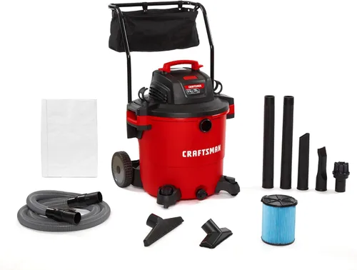 Miniatura 10 de CRAFTSMAN CMXEVBE17596 - Aspiradora húmeda y seca de 20 galones, 6.5 HP de potencia máxima, aspiradora de taller de servicio pesado húmeda y seca