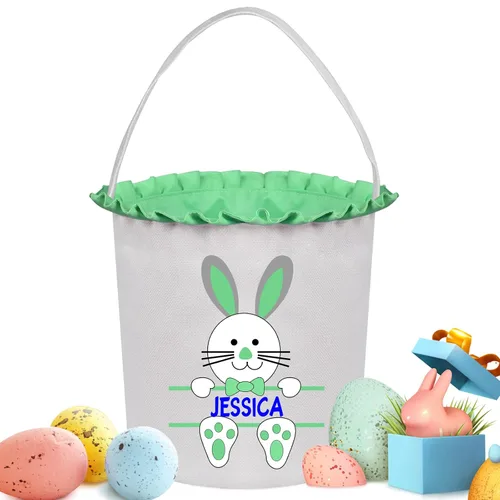 Miniatura 9 de Cestas de Pascua personalizadas para niños y niñas, cestas de conejo de Pascua personalizadas para niños, cesta de caza de huevos de Pascua, regalos