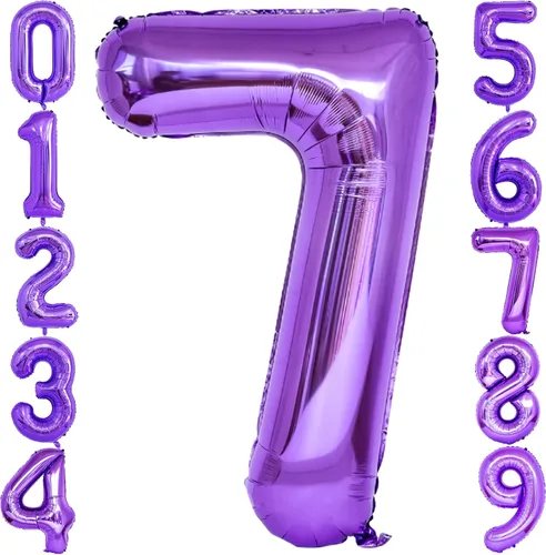 Miniatura 5 de Globo morado de 40 pulgadas con el número 8, globos de helio de Mylar de gran tamaño para fiesta de cumpleaños, boda, aniversario, despedida
