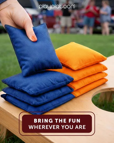 Miniatura 3 de Bolsas de cornhole de tela de pato resistentes a la intemperie premium de Play Platoon - Juego de 8 bolsas de frijoles para juego de Corn Hole