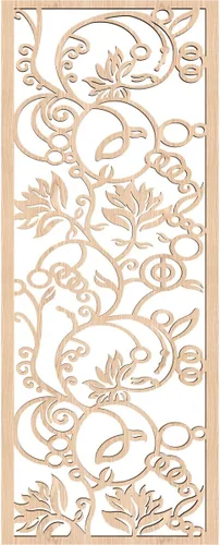 Miniatura 4 de 9 3/8"W x 24 3/8"H x 1/4"T Caspio Decorativos Paneles De Pared De Madera De Calado, Roble Rojo rojo (Red Oak)