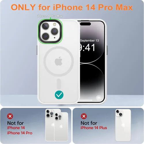 Miniatura 87 de Fuerte magnético para iPhone 11, compatible con Magsafe, [resistente a caídas de 13 pies] Funda trasera translúcida mate con sensación de piel