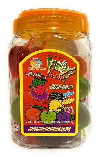 Miniatura 7 de Din Don Fruity's JU-C Jelly Fruit Snacks, famosos dulces TikTok para desafíos (paquete de 2 x 12.6 onzas)