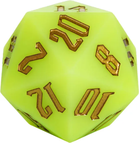 Miniatura 14 de Silicona D20 de 2.165 in, dados individuales de 20 caras gigantes D20 D20, colores camuflaje, tacto suave y cómodo, gorila perfecta