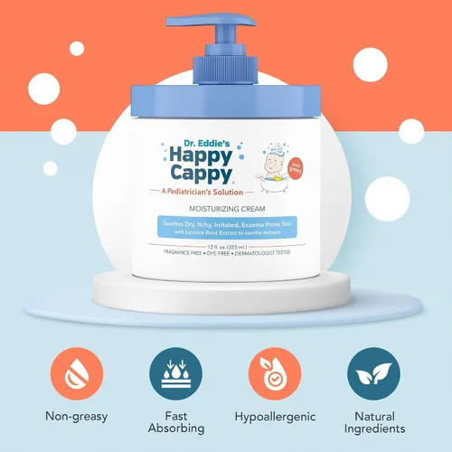Miniatura 3 de Crema hidratante Happy Cappy – Crema para bebés con tendencia al eccema, loción para piel seca para bebés, niños pequeños y niños, formulada por