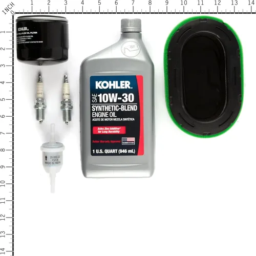 Miniatura 2 de Kohler Kit de mantenimiento de la serie 7000 32-789-02-S 10W-30 Pre limpiador Filtro de combustible Filtro de aire Bujía