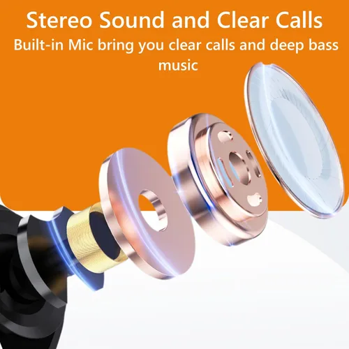 Miniatura 7 de Auriculares Bluetooth inalámbricos auriculares inalámbricos estuche de carga inalámbrica Auriculares impermeables Micrófono integrado Bass 64H