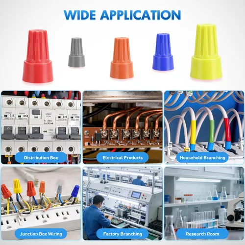 Miniatura 8 de Nilight Kit de conectores de cable rojo de 100 piezas, tapas de cable eléctrico de 14-12 AWG, inserto aislante, terminal de cable eléctrico