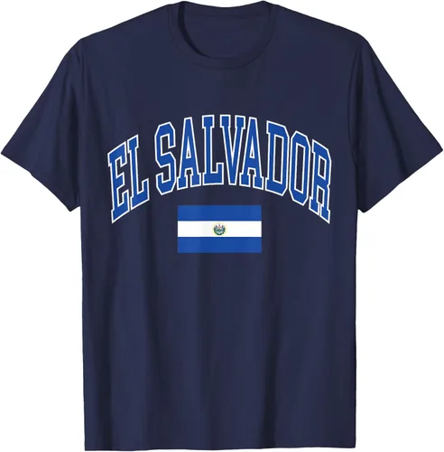 Camiseta con estampado de bandera de El Salvador