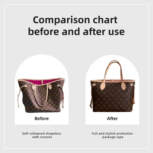 Miniatura 6 de DGAZ Organizador de bolso personalizado o inserto de almohada para bolsas LV Neverfull MiniPMMMGM, organizador de bolsas suave y sedoso, bolso