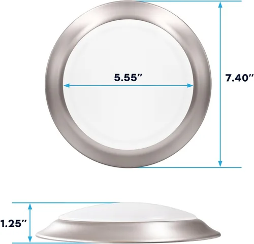 Miniatura 3 de LUXRITE Lámparas de disco LED de 6 pulgadas, lámpara de techo empotrable regulable, 5CCT seleccionable 2700K 3000K 3500K 4000K 5000K, 12.5W, 1000LM