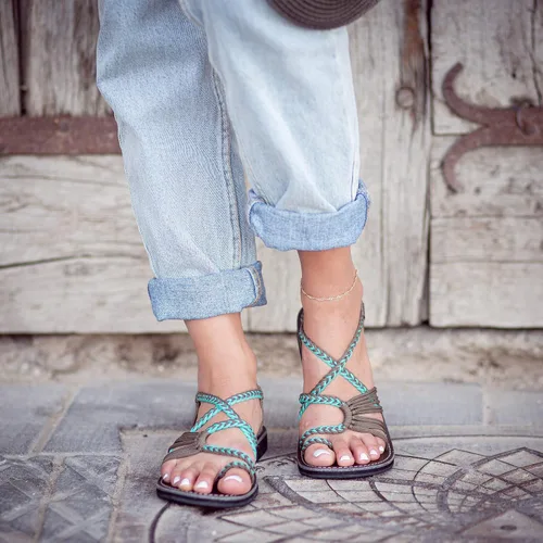 Miniatura 4 de Plaka - Sandalias planas para mujer Palm Leaf