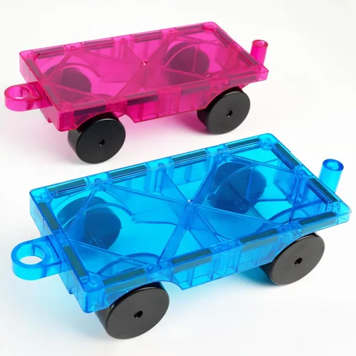 Bmag Juego Magnético de Autos de 2 Piezas, Fichas de Construcción de Vehículos, Juguetes Magnéticos Compatibles con Fichas Magnéticas, Juguetes