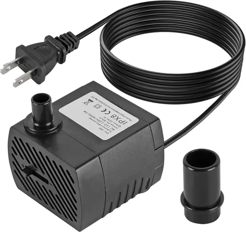 Miniatura 3 de 2 mini bombas sumergibles de 95 GPH 5 W 350L/H, pequeña bomba de fuente para estanque, acuarios, pecera, fuente de mesa, fuente para mascotas