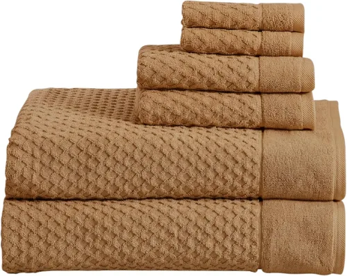 Miniatura 31 de Great Bay Home - Toallas de mano 100% algodón blanco, 6 toallas de baño suaves para manos, altamente absorbentes y de secado rápido, colección