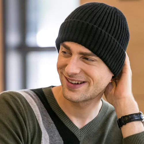 Miniatura 2 de Gorro de invierno para hombre y mujer, gorro de lana de punto para actividades al aire libre y uso diario