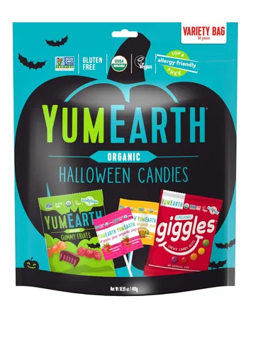 Miniatura 14 de YumEarth Frutas orgánicas de gomitas de Halloween, paquetes de bocadillos de dulces frutales, aperitivos sin gluten para niños, aptos