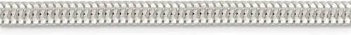 Miniatura 21 de Plata de ley 0.079 in (2 mm), 0.098 in (2.5 mm), 0.118 in (3 mm), 0.157 in (4 mm), 0.197 in (5 mm), cadena de serpiente redonda, collar de cadena