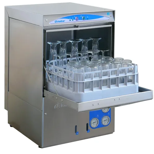 Eurodib DSP3 Lamber - Lavadora de vidrio comercial para colocar debajo del mostrador de alta temperatura, 30 estanterías/hora, acero inoxidable,