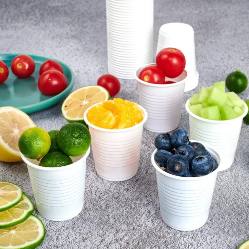 Miniatura 3 de Lilymicky Paquete de 500 vasos de plástico desechables de 3 onzas, vasos de baño de plástico de 3 onzas, pequeños chupitos de fiesta de gelatina