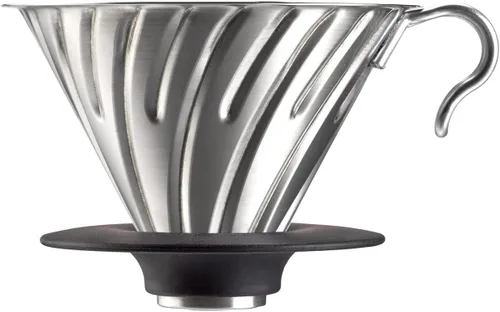 Miniatura 3 de HARIO VDGR-02-B V60 Gotero de Vidrio Resistente al Calor 02, Para 1-4 Tazas, Negro, Hecho en Japón