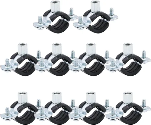 10 piezas de soporte de tubo de anillo dividido, resistente, ajustable, abrazadera de montaje en pared, soporte de tubería de montaje en techo,