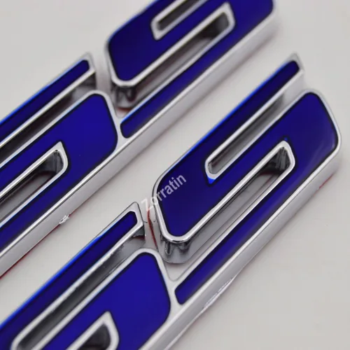 Miniatura 3 de Calcomanía de emblema interior para maletero lateral de parrilla azul cromado con adhesivo para Chevrolet Chevy Camaro Impala Malibu Holden azul