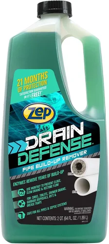 Miniatura 2 de Zep Drain Defense - Removedor de acumulación de tuberías (64 onzas) y gel avanzado para abridor de desagües de bañera y ducha (32 onzas)