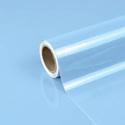 Papel adhesivo azul de 15.7"x78" con brillo, papel pintado autoadhesivo y extraíble azul para encimera/armario de cocina, vinilo decorativo