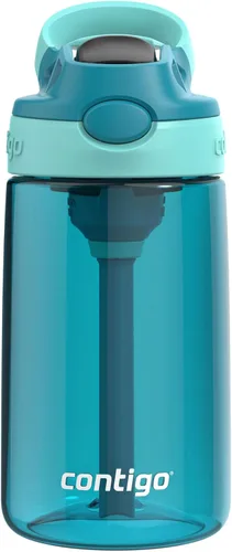 Miniatura 35 de Contigo Aubrey Botella de Agua Limpiable para Niños con Pajita de Silicona y Tapa a Prueba de Derrames Arándano y Monstruos 14 Onzas Paquete de 2
