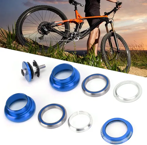 Miniatura 6 de Tefola Auriculares de bicicleta de montaña, 1.339 in Auriculares de bicicleta de doble rodamiento para bicicleta delantera de bicicleta para Azul