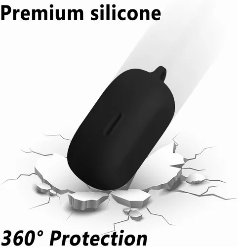 Miniatura 4 de Geiomoo Funda de silicona para JBL Endurance Peak 3, JBL Endurance Peak II, funda protectora con mosquetón (negro)