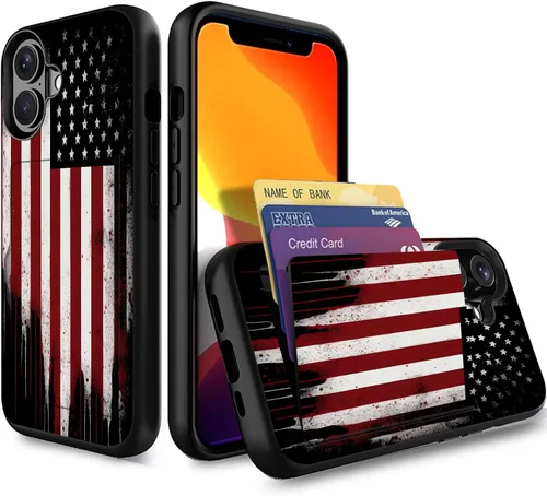 Miniatura 37 de Funda para iPhone Air, funda tipo cartera con ranura para tarjeta oculta, a prueba de golpes, TPU y PC, funda protectora de doble capa para iPhone