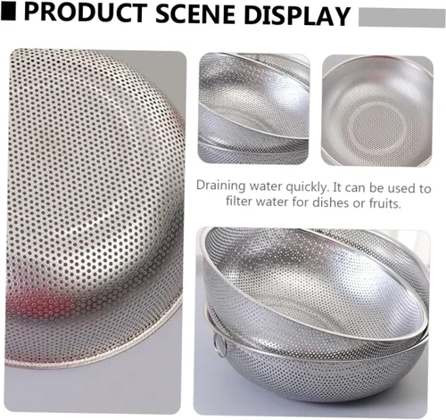 Miniatura 2 de Cesta de lavado de arroz, cesta de drenaje para lavabo, colador de arroz japonés, cuenco de enjuague de arroz, cesta de malla de malla, cuenco
