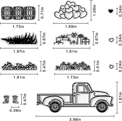 Miniatura 2 de Hying Sellos transparentes y troqueles de corte para hacer tarjetas y decoraciones de álbumes de fotos, regalos, flores, sellos de goma Estilo 3