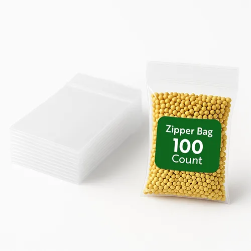 Restaurantware Bag Tek - Bolsas resellables con cremallera de 3.5 x 2 pulgadas, 100 bolsas con cremallera de alta claridad, para aperitivos, nueces,