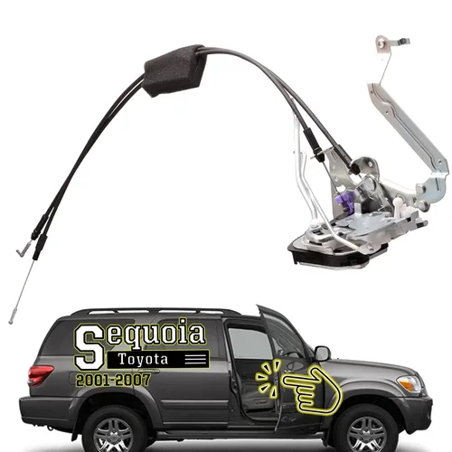 Miniatura 8 de Ensamblaje del pestillo de la cerradura de la puerta delantera izquierda compatible con Toyota Sequoia 2001-07 Tundra 2003-06 Reemplazar el conjunto
