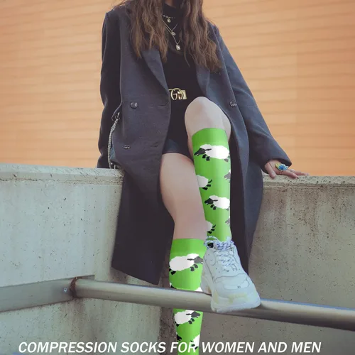 Miniatura 3 de 57 pares de calcetines de compresión de cobre para mujeres y hombres, circulación de 20-30 mmHg, el mejor apoyo para correr, atletismo, enfermería