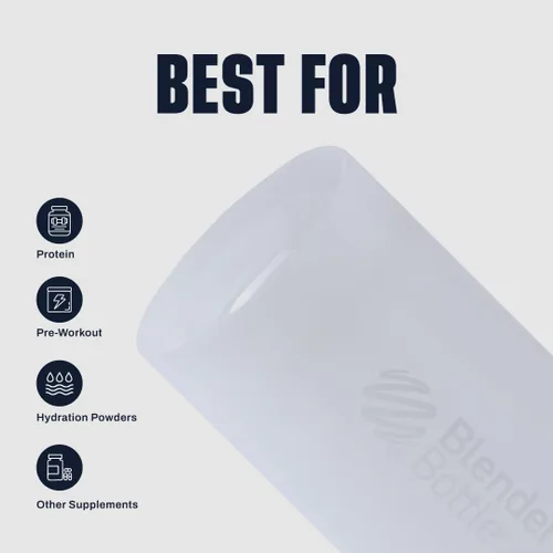 Miniatura 4 de BlenderBottle Classic V2 - Botella mezcladora perfecta para batidos de proteínas y preentrenamiento, 28 onzas, color blanco