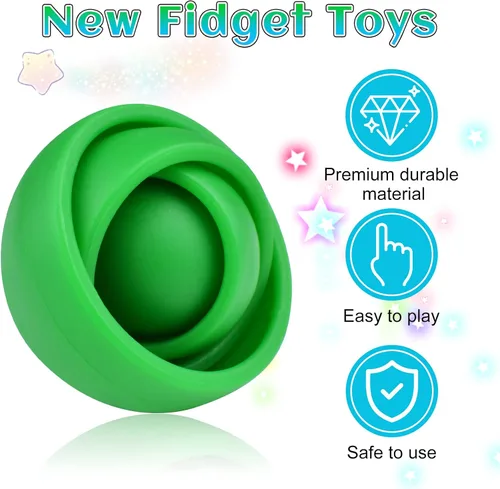 Miniatura 2 de Juguete antiestrés para adultos, 4 piezas de fidget spinner para adolescentes, ideas de regalo para niños de 8 a 12 años, juguete para aliviar