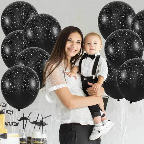 Miniatura 5 de Deekin 40 globos metálicos de 12 pulgadas con temática de galaxia, globos de látex para el espacio exterior, planeta, temática de astronauta