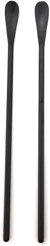 Miniatura 4 de JASHII Cuchara negra mate de mango largo para mezclar cócteles, cucharas de café para té helado, cucharas de café con mango largo de 8.6 pulgadas
